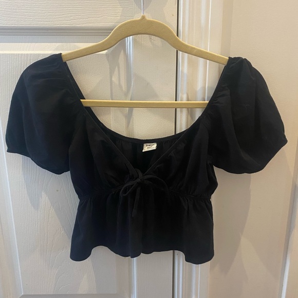 Sunday Best Black Puff Sleeve Top from Aritzia - Picture 6 of 8